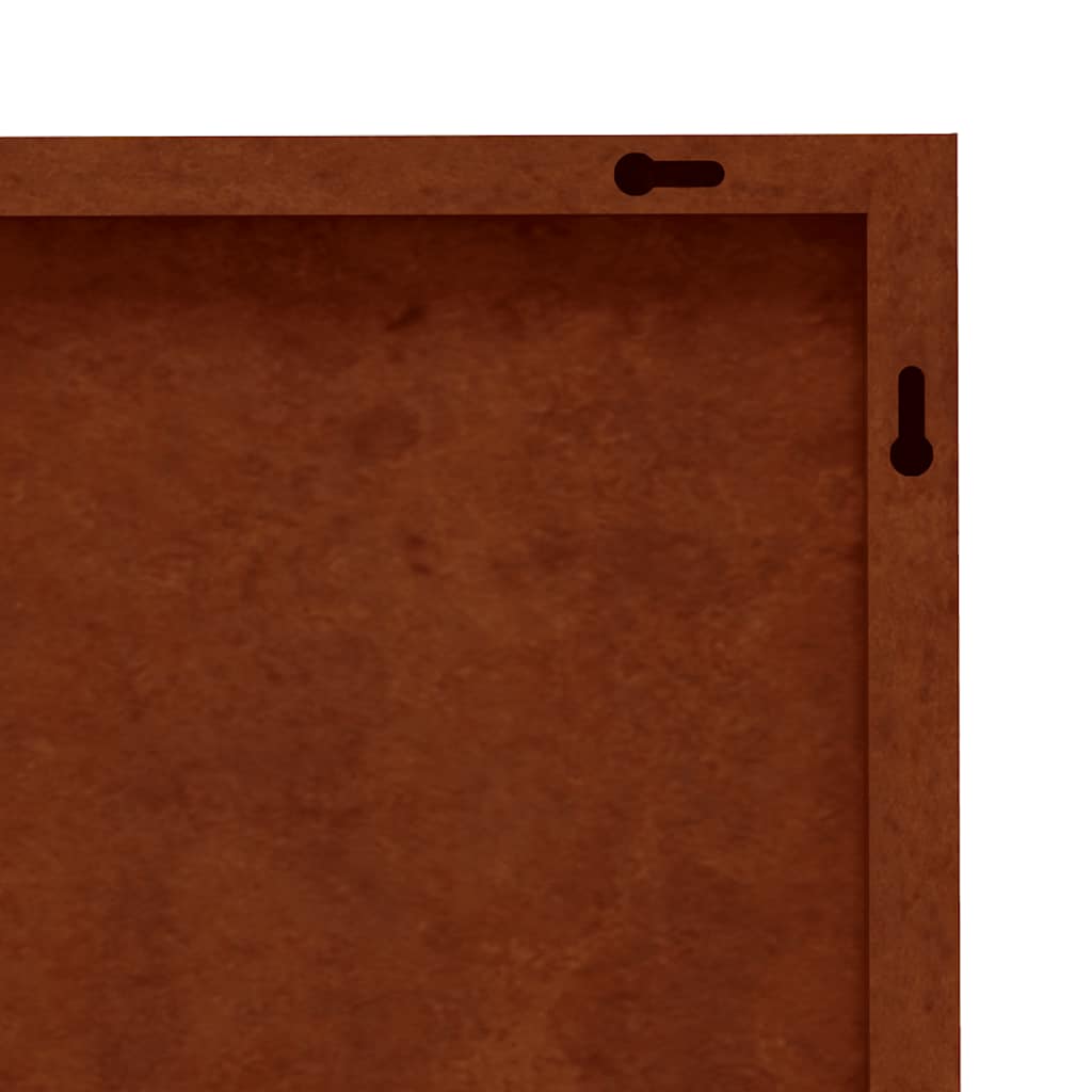 Világtérkép mintás corten acél kerti faldísz 105 x 55 cm 7