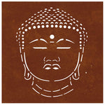 Buddha fej mintás corten acél kerti faldísz 55 x 55 cm 4