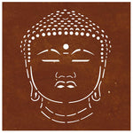 Buddha fej mintás corten acél kerti faldísz 55 x 55 cm 5