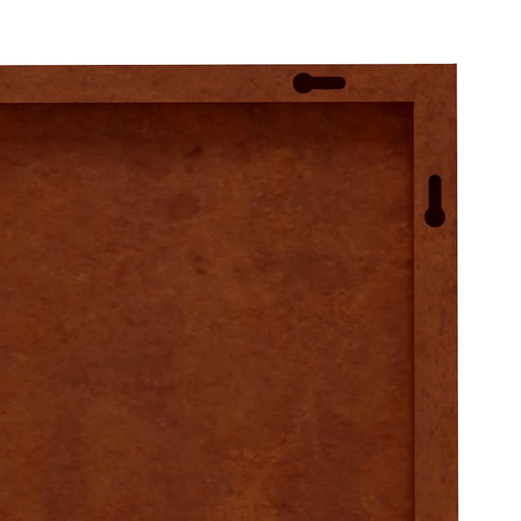 Buddha fej mintás corten acél kerti faldísz 55 x 55 cm 7