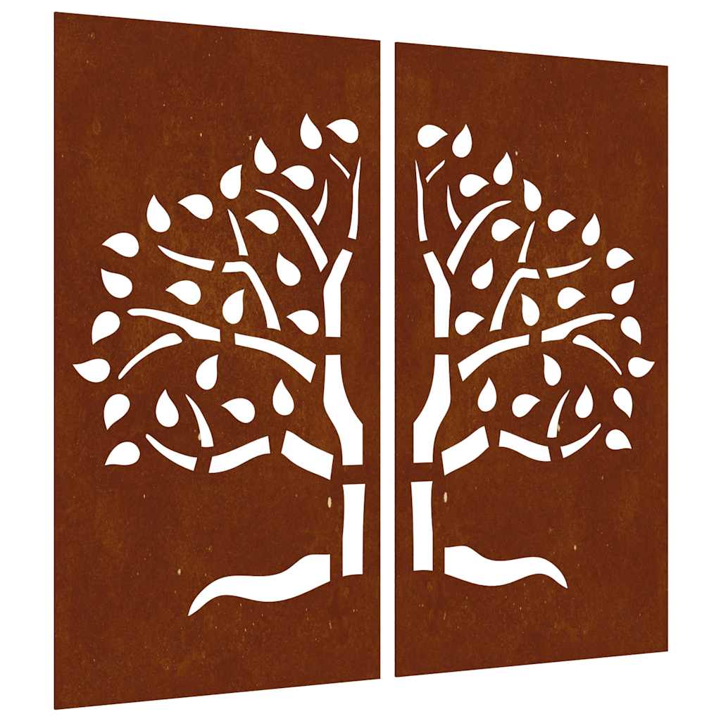 2 db famintás corten acél kerti faldísz 105 x 55 cm 2