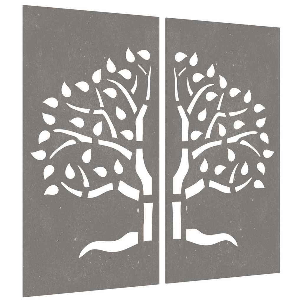 2 db famintás corten acél kerti faldísz 105 x 55 cm 3