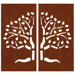 2 db famintás corten acél kerti faldísz 105 x 55 cm 4
