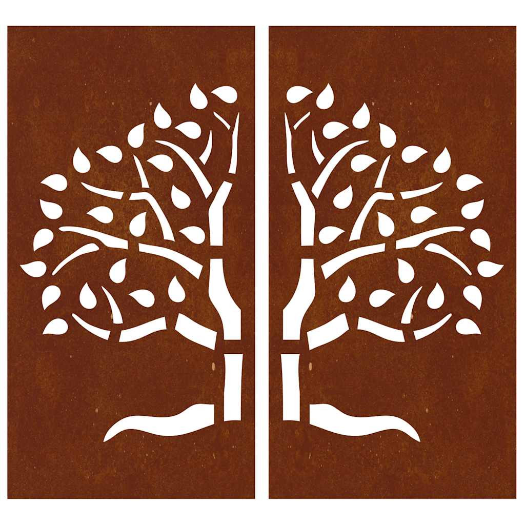 2 db famintás corten acél kerti faldísz 105 x 55 cm 4