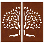 2 db famintás corten acél kerti faldísz 105 x 55 cm 5