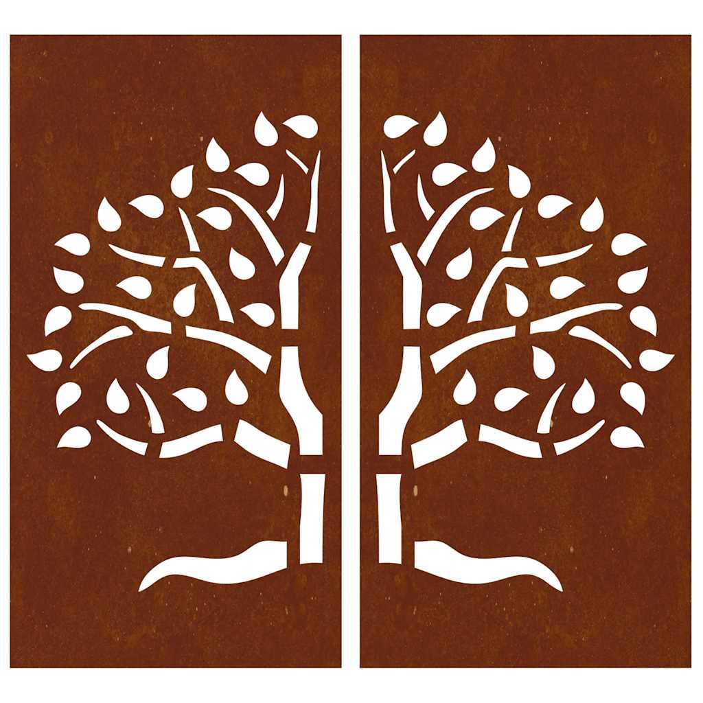 2 db famintás corten acél kerti faldísz 105 x 55 cm 5