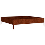 Corten acél kerti magaságyás 100x100x26 cm 2