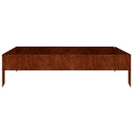 Corten acél kerti magaságyás 100x100x26 cm 3