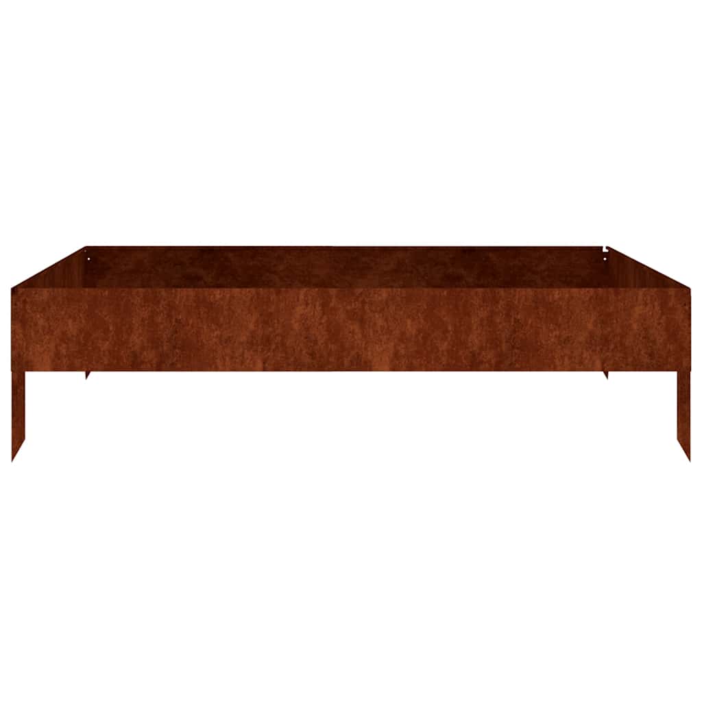 Corten acél kerti magaságyás 100x100x26 cm 3