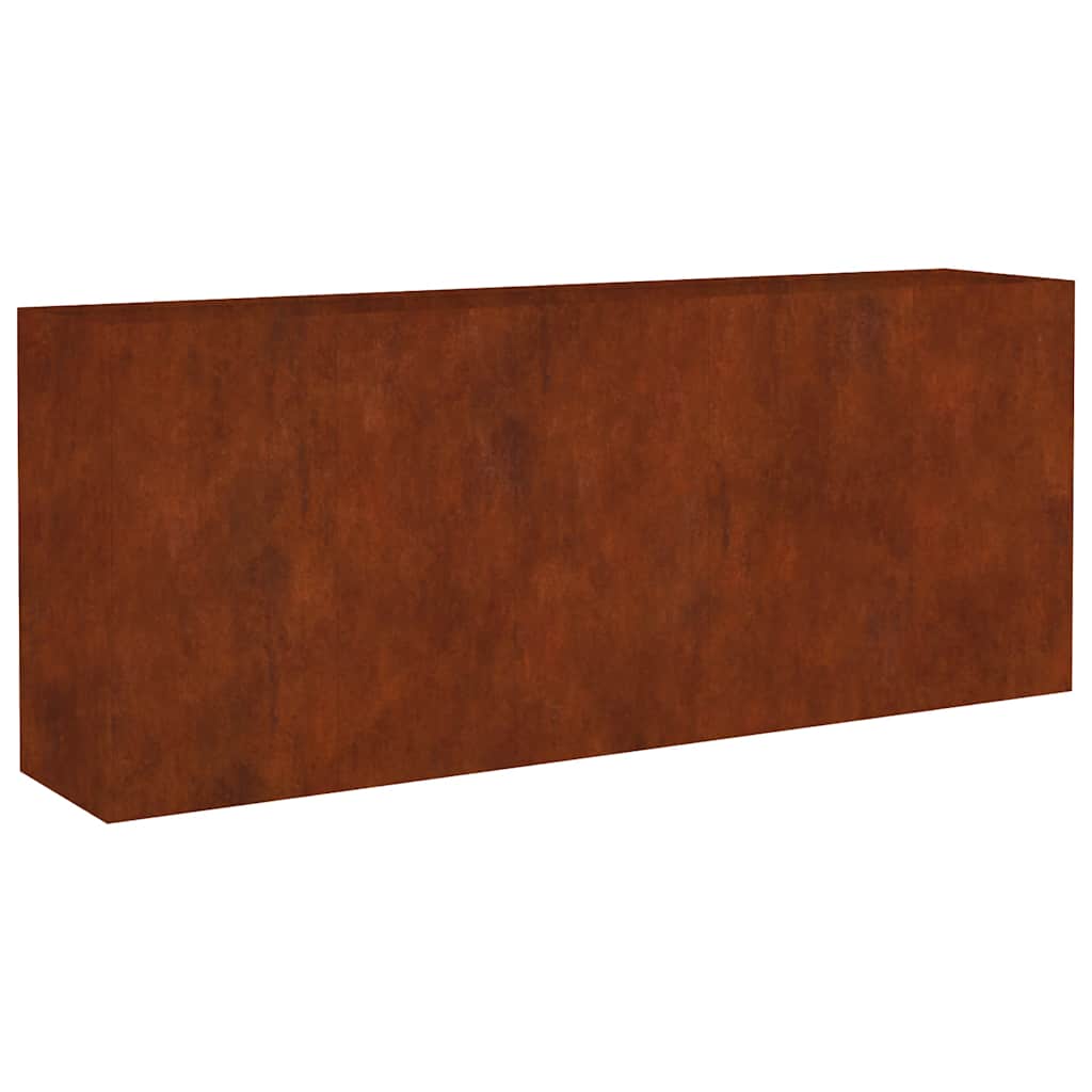 Corten acél kerti magaságyás 200x40x80 cm 2