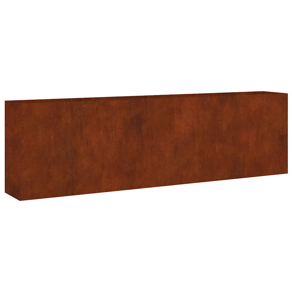 Corten acél kerti magaságyás 280x40x80 cm 2