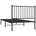 Fekete fém ágykeret fejtámlával 90 x 200 cm 7