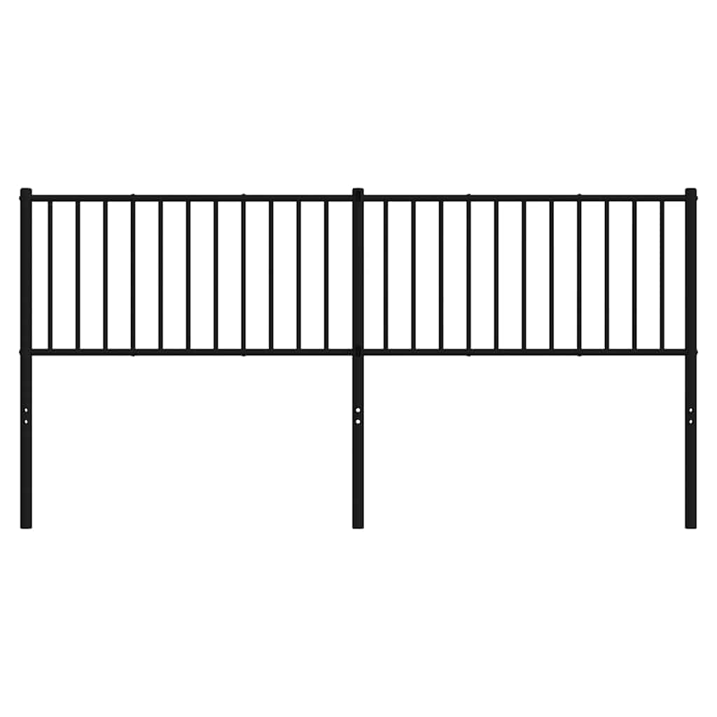 Fekete fém csere fejtámla 180 cm 3