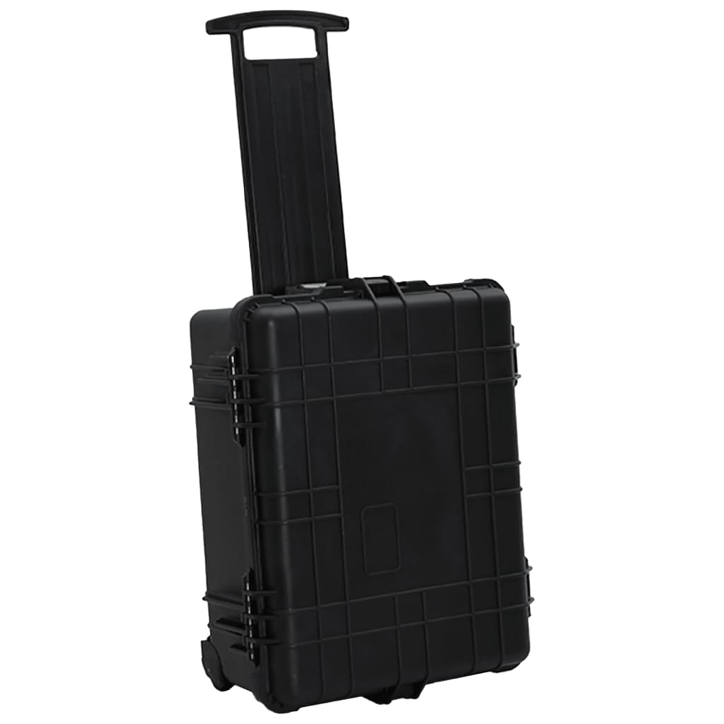 Fekete PP kerekes repülős tok 58 x 45 x 27 cm 6