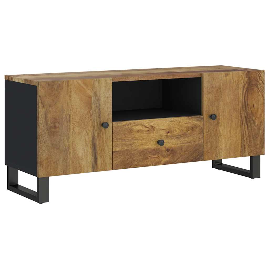 Tömör mangófa és szerelt fa TV-szekrény 105 x 33,5 x 46 cm 2
