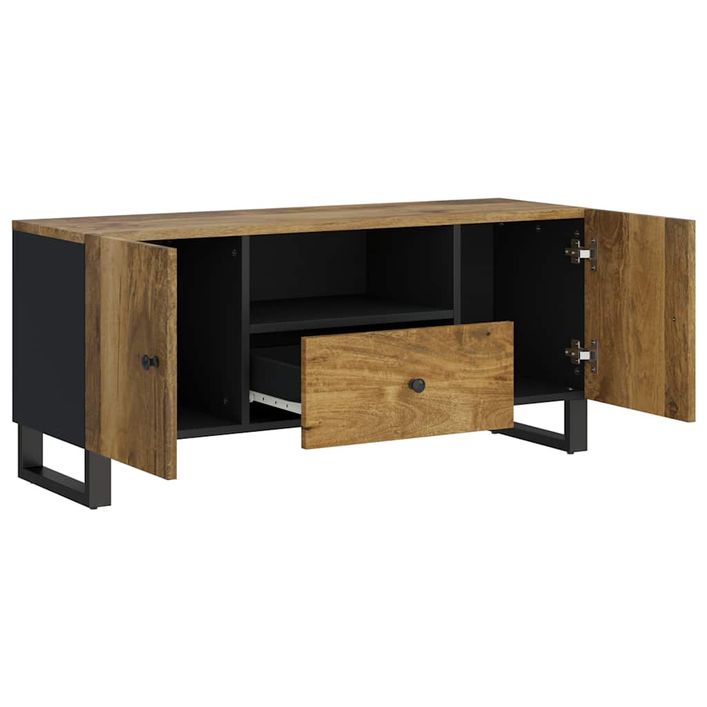 Tömör mangófa és szerelt fa TV-szekrény 105 x 33,5 x 46 cm 3