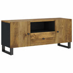 Tömör mangófa és szerelt fa TV-szekrény 105 x 33,5 x 46 cm 12