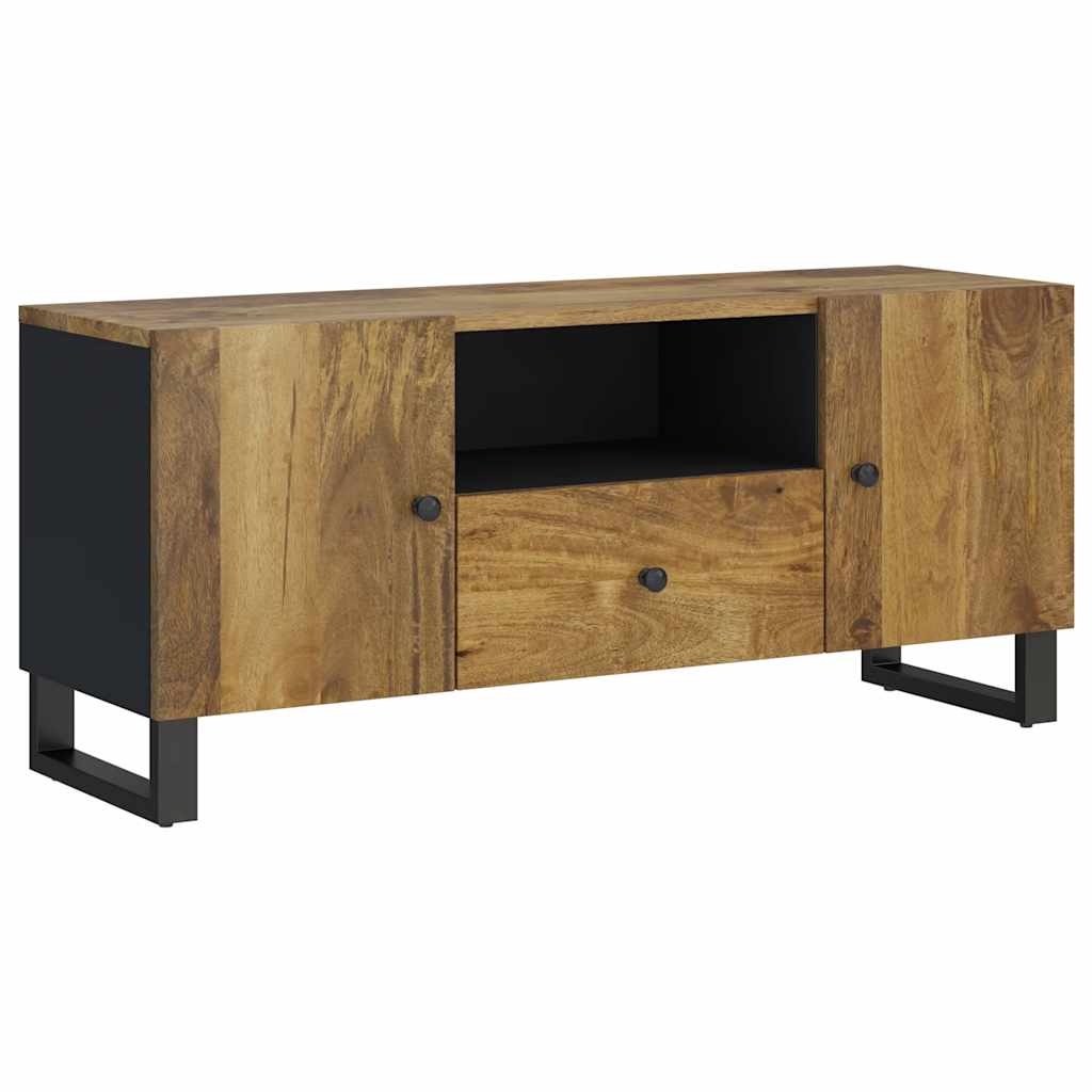 Tömör mangófa és szerelt fa TV-szekrény 105 x 33,5 x 46 cm 13