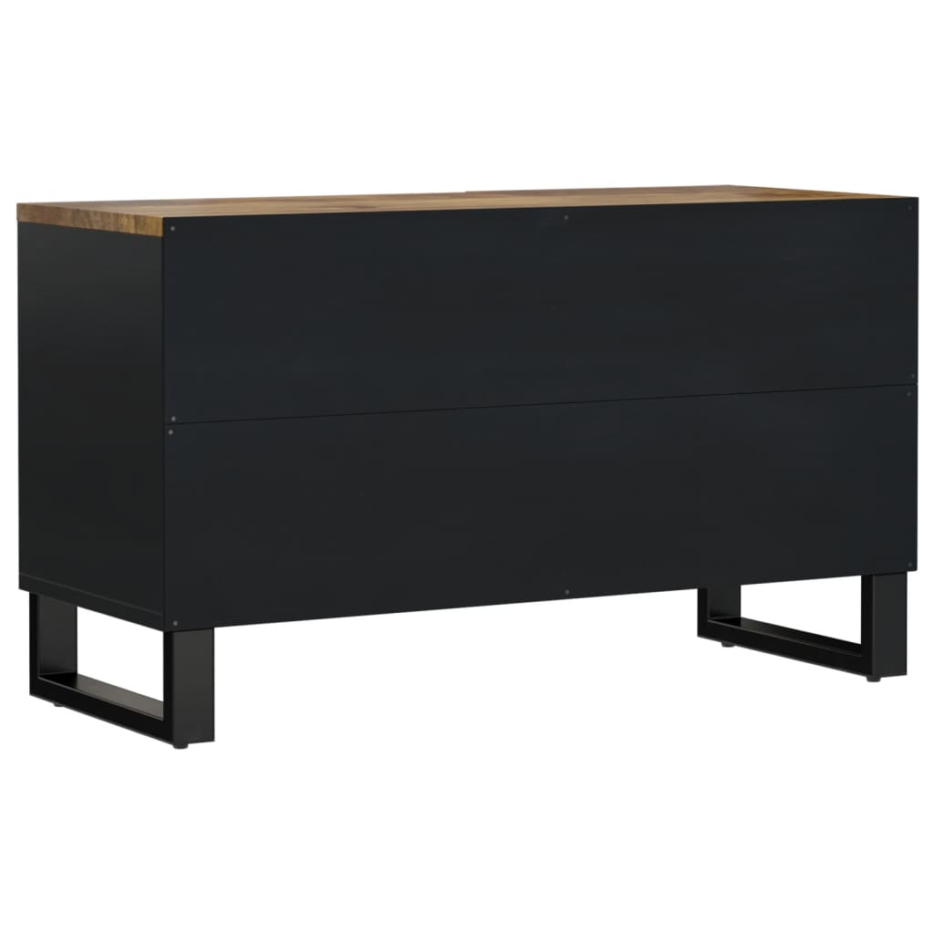 Tömör mangó- és szerelt fa TV-szekrény 80 x 33 x 46 cm 6