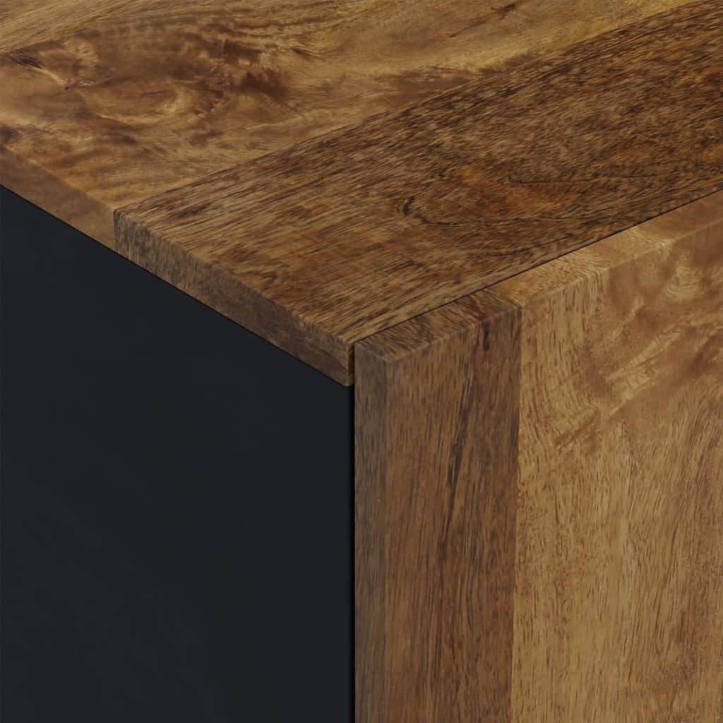 Tömör mangó- és szerelt fa TV-szekrény 80 x 33 x 46 cm 7