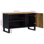 Tömör mangó- és szerelt fa TV-szekrény 80 x 33 x 46 cm 9