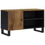 Tömör mangó- és szerelt fa TV-szekrény 80 x 33 x 46 cm 10