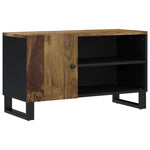 Tömör mangó- és szerelt fa TV-szekrény 80 x 33 x 46 cm 11
