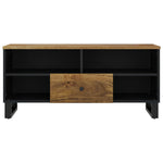 Tömör mangófa és szerelt fa TV-szekrény 100 x 33 x 46 cm 4