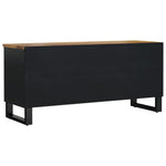 Tömör mangófa és szerelt fa TV-szekrény 100 x 33 x 46 cm 5