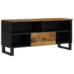 Tömör mangófa és szerelt fa TV-szekrény 100 x 33 x 46 cm 11