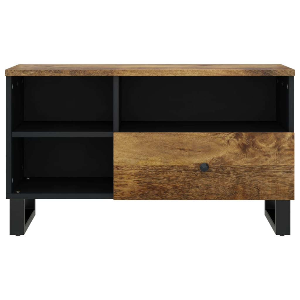 Tömör mangó- és szerelt fa TV-szekrény 80 x 33 x 46 cm 4