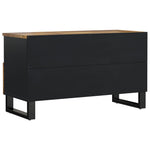 Tömör mangó- és szerelt fa TV-szekrény 80 x 33 x 46 cm 5
