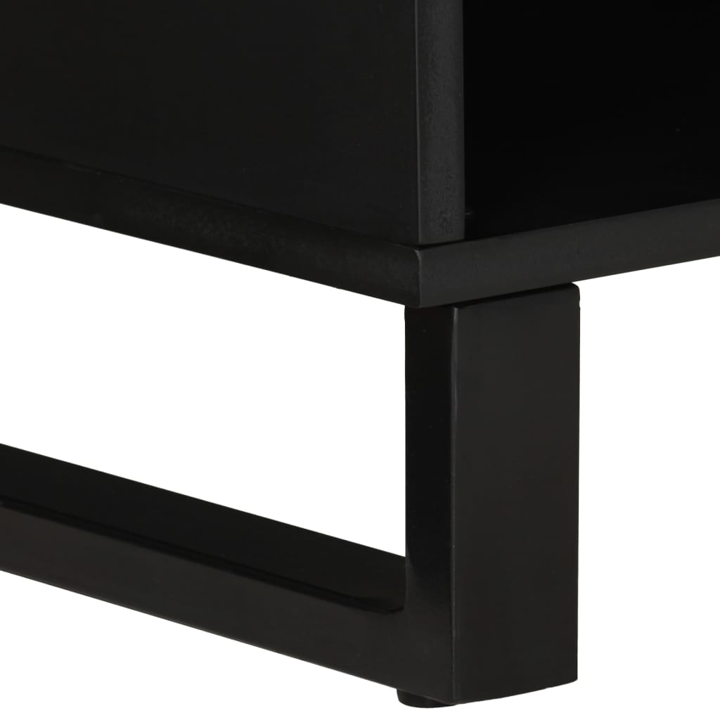 Tömör mangó- és szerelt fa TV-szekrény 80 x 33 x 46 cm 7