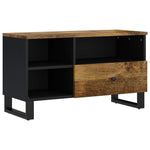 Tömör mangó- és szerelt fa TV-szekrény 80 x 33 x 46 cm 9