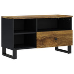 Tömör mangó- és szerelt fa TV-szekrény 80 x 33 x 46 cm 11