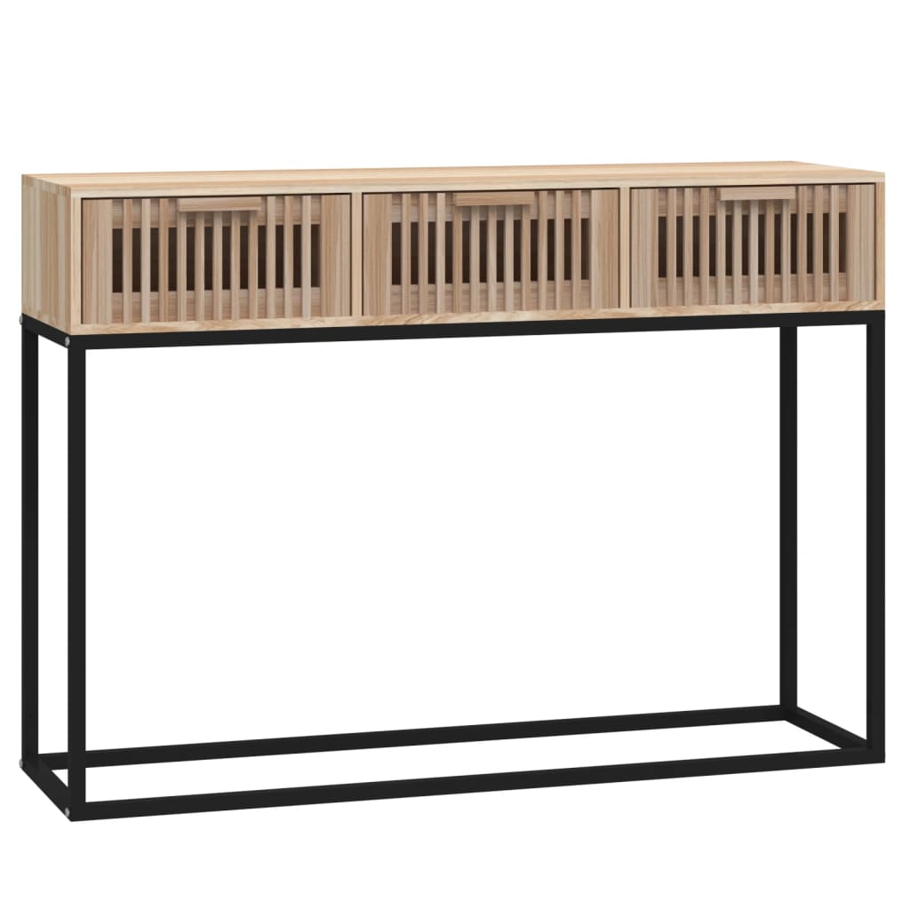 Szerelt fa és vas tálalóasztal 105x30x75 cm 2