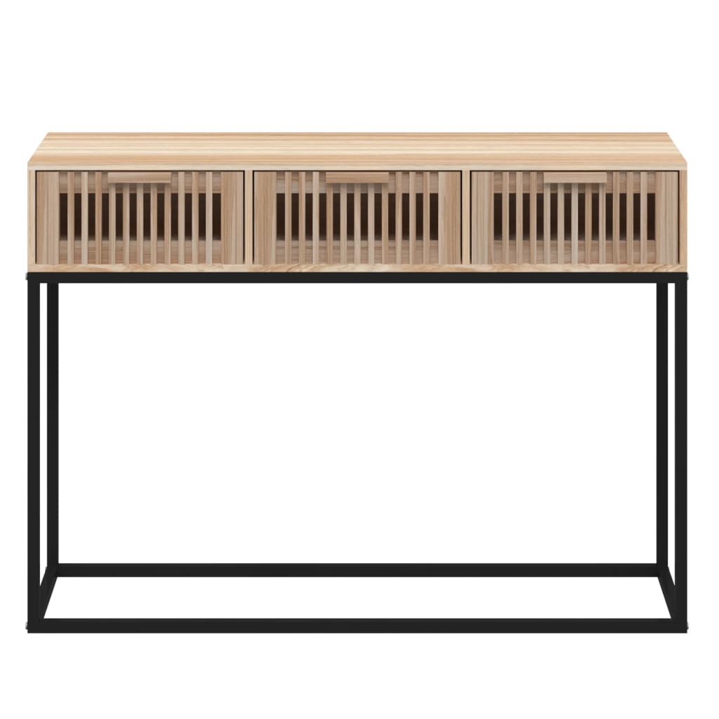 Szerelt fa és vas tálalóasztal 105x30x75 cm 4