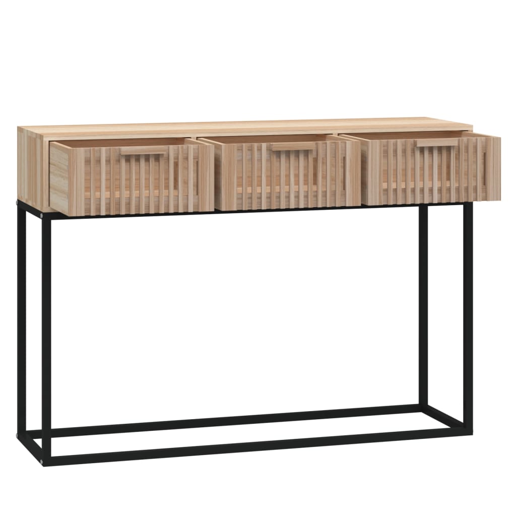 Szerelt fa és vas tálalóasztal 105x30x75 cm 5