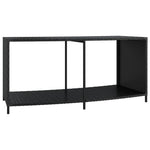 2 db fekete polyrattan tárolópolc 4