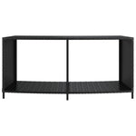 2 db fekete polyrattan tárolópolc 5