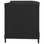 2 db fekete polyrattan tárolópolc 6