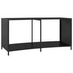 2 db fekete polyrattan tárolópolc 7