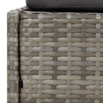 Szürke polyrattan napágy összecsukható tetővel 200x114x128 cm 8