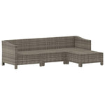 4 részes szürke polyrattan kerti ülőgarnitúra párnákkal 3