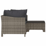 4 részes szürke polyrattan kerti ülőgarnitúra párnákkal 5