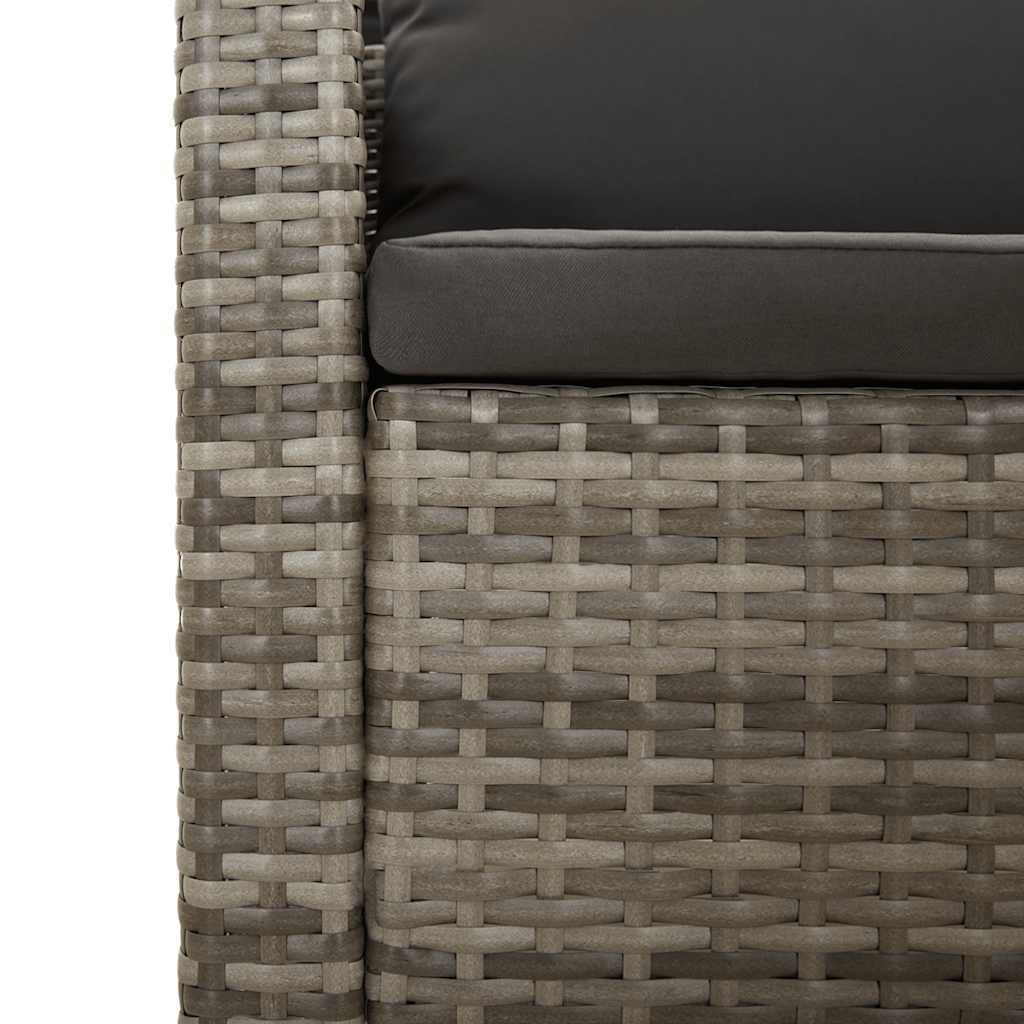 4 részes szürke polyrattan kerti ülőgarnitúra párnákkal 7
