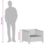 Szürke polyrattan kerti fotel párnával 9