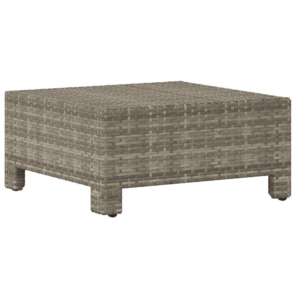 Szürke polyrattan kerti lábtartó párnával 3