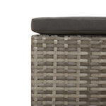 Szürke polyrattan kerti lábtartó párnával 7