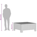 Szürke polyrattan kerti lábtartó párnával 9